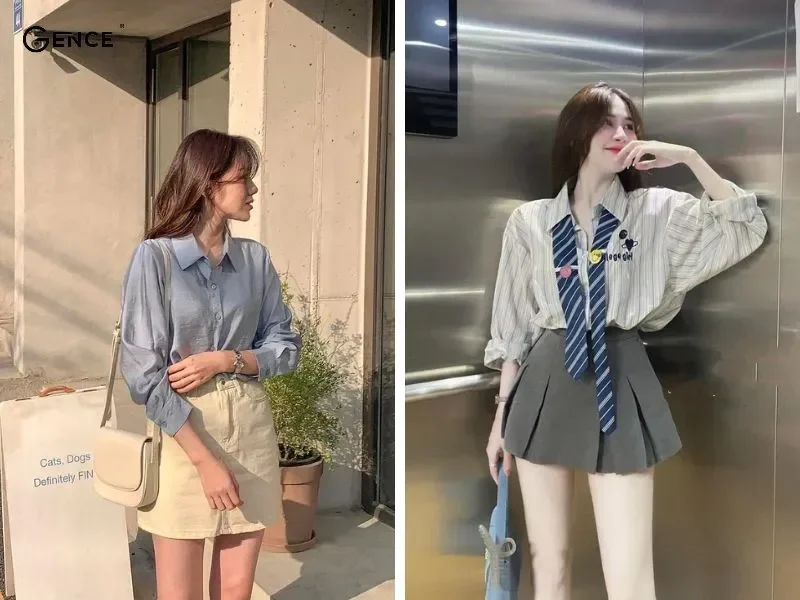 Cách Mix Đồ Đẹp Với Áo Sơ Mi Oversize