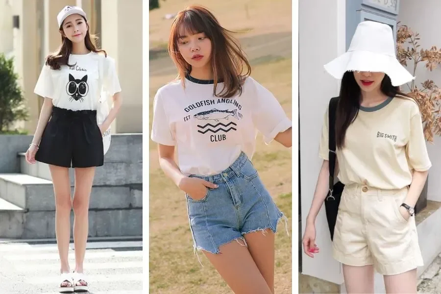 Cách Phối Đồ Với Quần Short Nữ Phong Cách Hàn Quốc